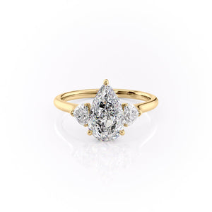 The Hearts Liv Set With A 3 Carat Pear Moissanite
