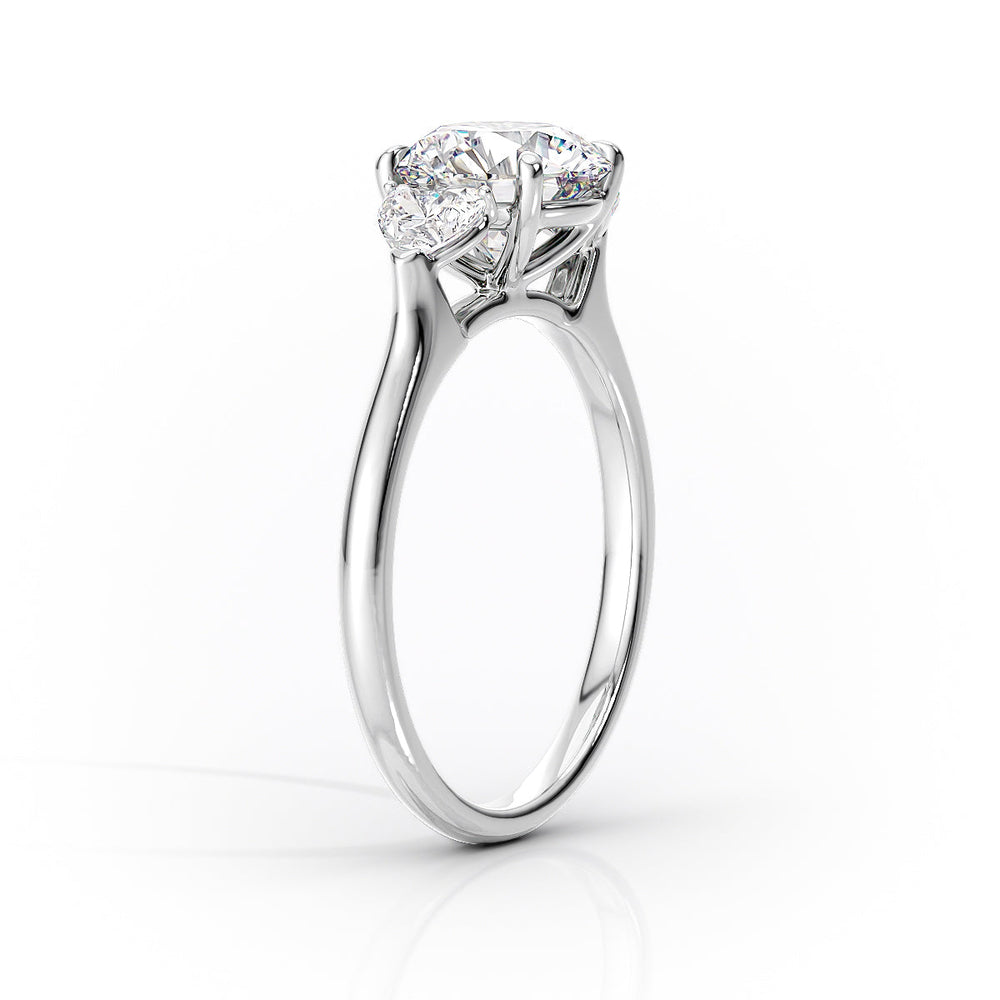 The Hearts Liv Set With A 5 Carat Pear Moissanite