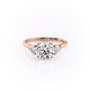 The Hearts Liv Set With A 2.5 Carat Round Lab Diamond