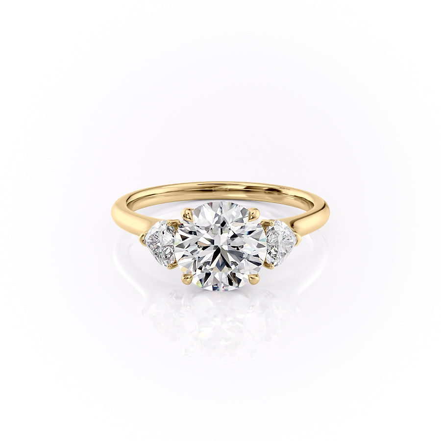 The Hearts Liv Set With A 3 Carat Round Lab Diamond