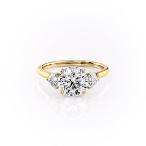 The Hearts Liv Set With A 1 Carat Round Lab Diamond