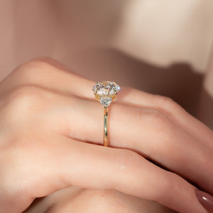 The Hearts Liv Set With A 3 Carat Round Lab Diamond