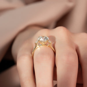 The Hearts Liv Set With A 3 Carat Round Lab Diamond