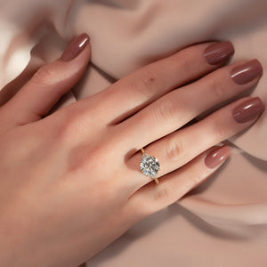 The Hearts Liv Set With A 3 Carat Round Lab Diamond
