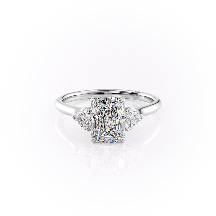 The Hearts Liv Set With A 3 Carat Radiant Lab Diamond