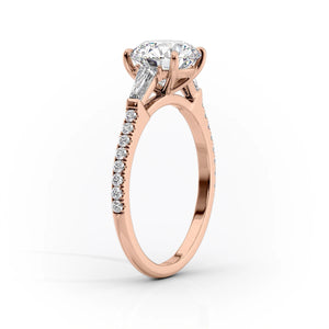 The Pave Liv Set With A 2 Carat Elongated Cushion Moissanite