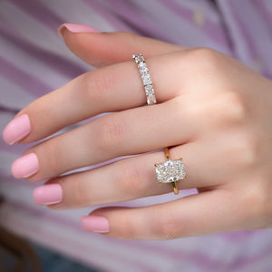 2ct East West Radiant U Prong Eternity