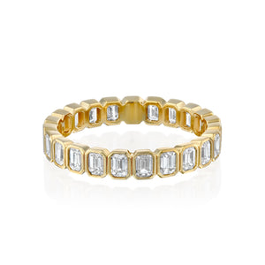 2ct Emerald Bezel Eternity