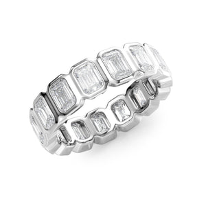 2ct Emerald Bezel Eternity
