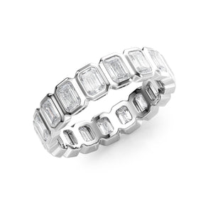 2ct Emerald Bezel Eternity
