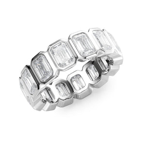 2ct Emerald Bezel Eternity