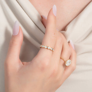 1.4ct East West Oval Bezel Eternity