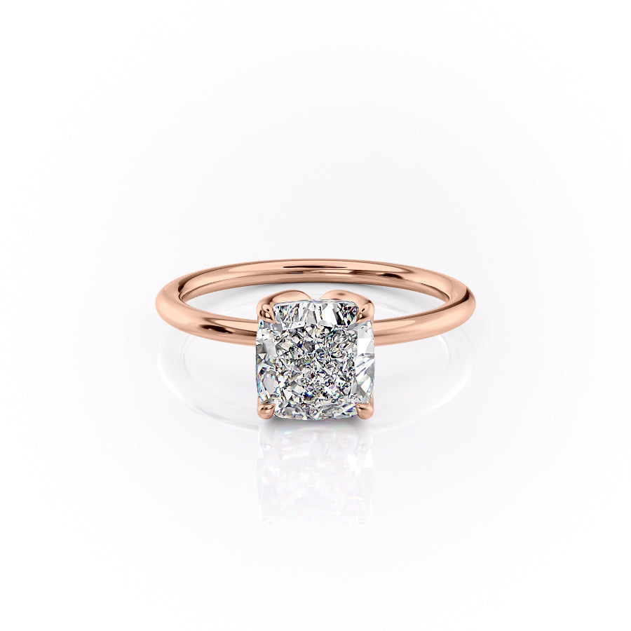 The Lisa Set With A 3 Carat Cushion Moissanite