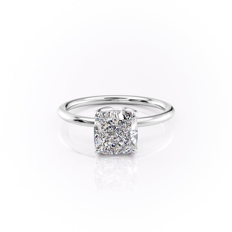 The Lisa Set With A 2 Carat Cushion Moissanite
