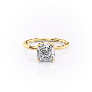 The Lisa Set With A 1 Carat Cushion Moissanite