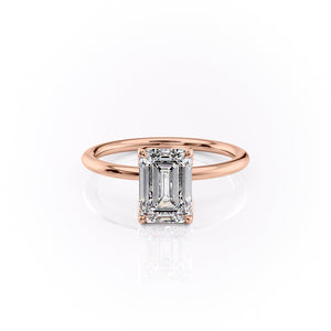 The Lisa Set With A 1 Carat Emerald Moissanite