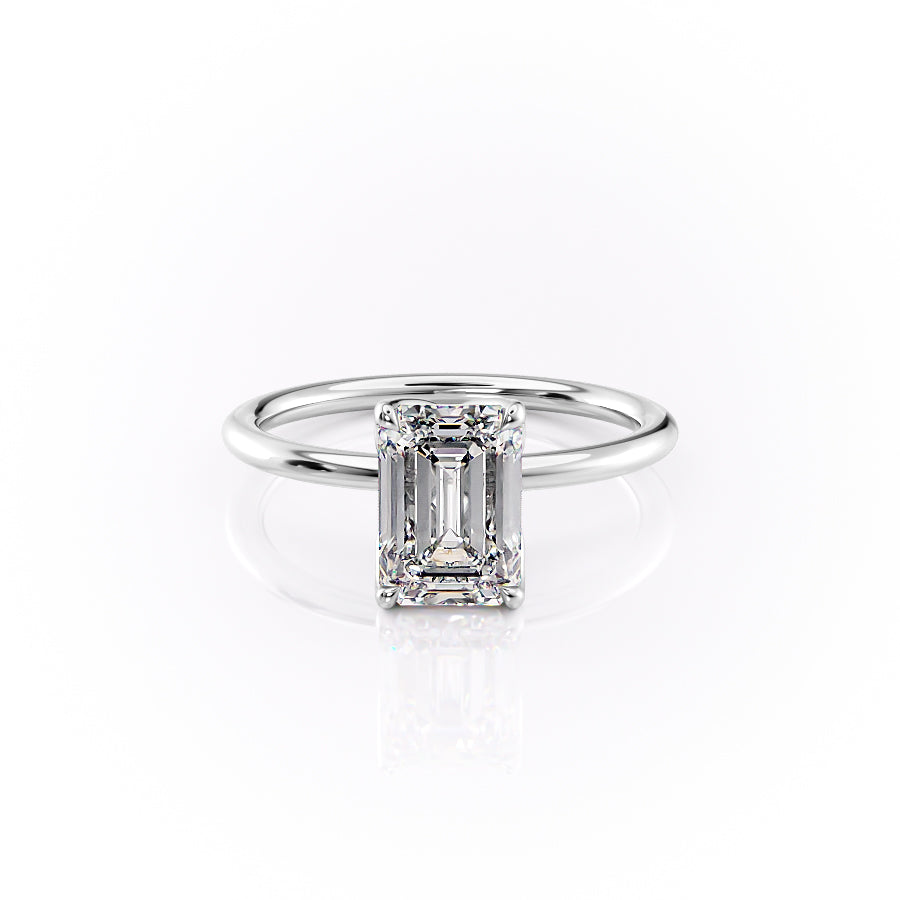 The Lisa Set With A 2 Carat Emerald Moissanite