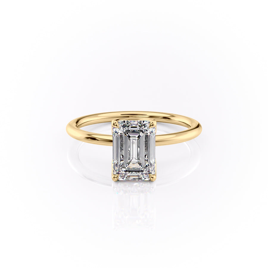 The Lisa Set With A 1 Carat Emerald Lab Diamond