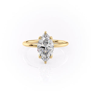 The Lisa Set With A 5 Carat Marquise Moissanite