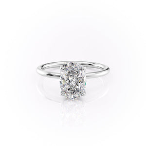 The Lisa Set With A 1 Carat Oval Moissanite