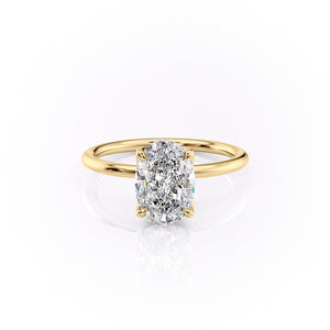 The Lisa Set With A 3 Carat Oval Moissanite