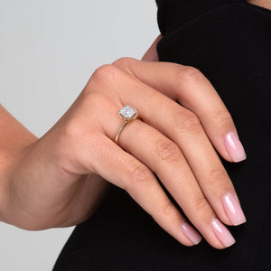 The Lisa Set With A 4 Carat Princess Moissanite