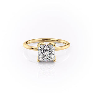 The Lisa Set With A 5 Carat Princess Moissanite