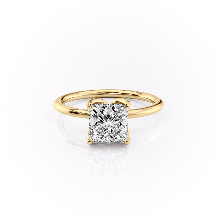 The Lisa Set With A 2 Carat Princess Moissanite