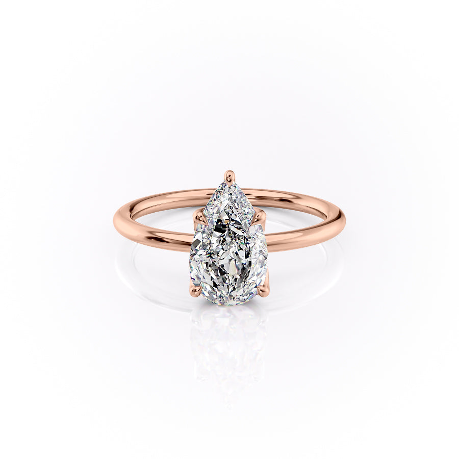 The Lisa Set With A 3 Carat Pear Lab Diamond