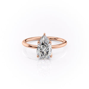 The Lisa Set With A 5 Carat Pear Moissanite