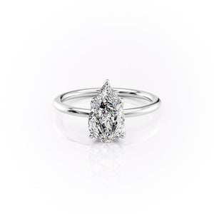The Lisa Set With A 2 Carat Pear Lab Diamond