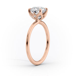 The Lisa Set With A 2.5 Carat Elongated Cushion Lab Diamond