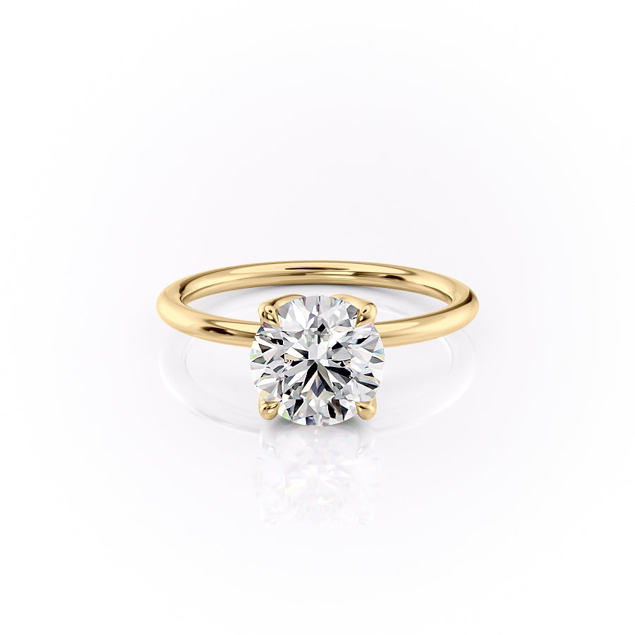 The Lisa Set With A 2 Carat Round Moissanite