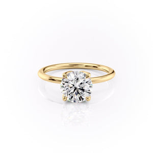 The Lisa Set With A 5 Carat Round Moissanite