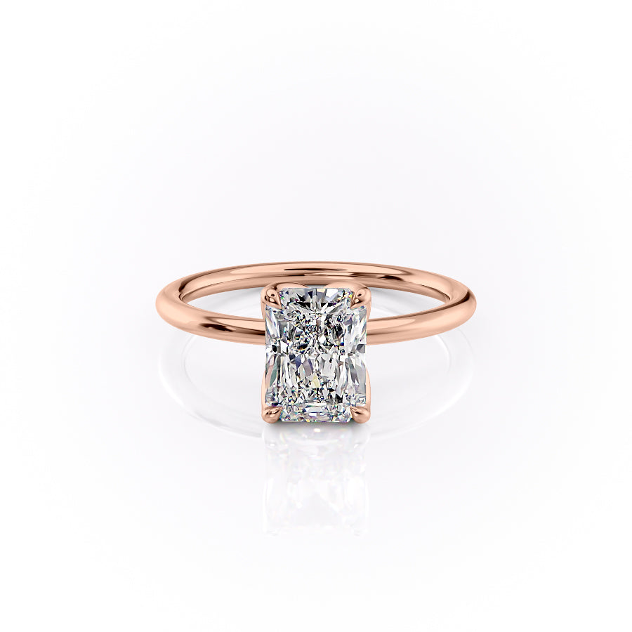 The Lisa Set With A 3 Carat Radiant Moissanite
