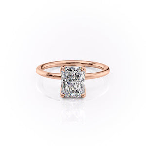 The Lisa Set With A 2.5 Carat Radiant Lab Diamond