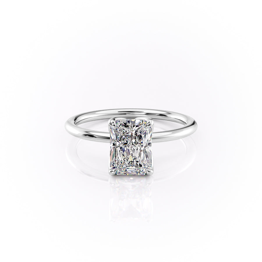 The Lisa Set With A 2.5 Carat Radiant Lab Diamond