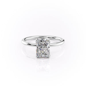 The Lisa Set With A 2 Carat Radiant Moissanite