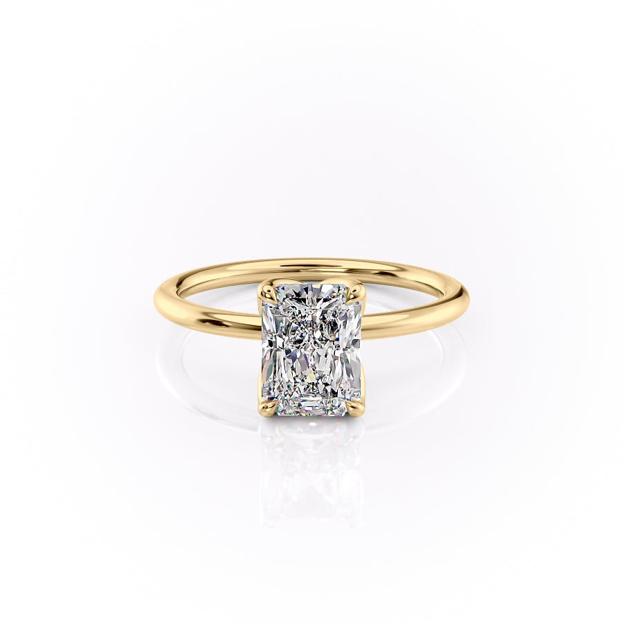 The Lisa Set With A 2 Carat Radiant Moissanite