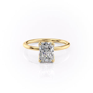 The Lisa Set With A 2 Carat Radiant Moissanite