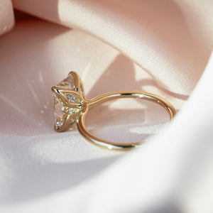 The Lisa Set With A 1.5 Carat Radiant Lab Diamond