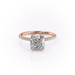 The Pave Lisa Set With A 2 Carat Cushion Moissanite