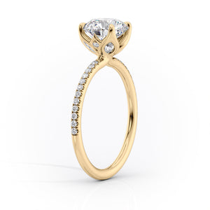 The Pave Lisa Set With A 4 Carat Marquise Moissanite