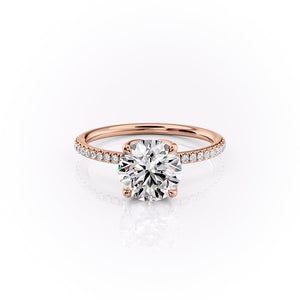 The Pave Lisa Set With A 2 Carat Round Moissanite