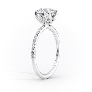 The Pave Lisa Set With A 2 Carat Round Lab Diamond