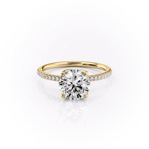 The Pave Lisa Set With A 4 Carat Round Moissanite