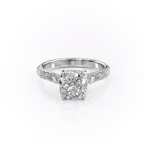 The Claudia Set With A 2 Carat Cushion Lab Diamond