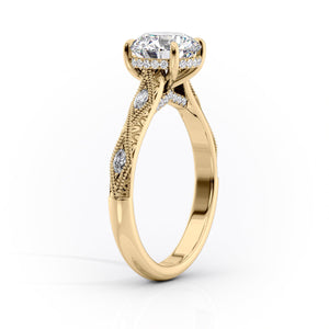 The Claudia Set With A 2 Carat Cushion Lab Diamond