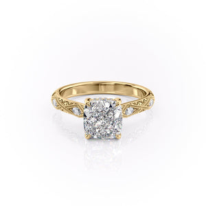 The Claudia Set With A 2 Carat Cushion Lab Diamond