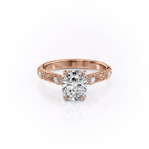 The Claudia Set With A 2 Carat Elongated Cushion Lab Diamond